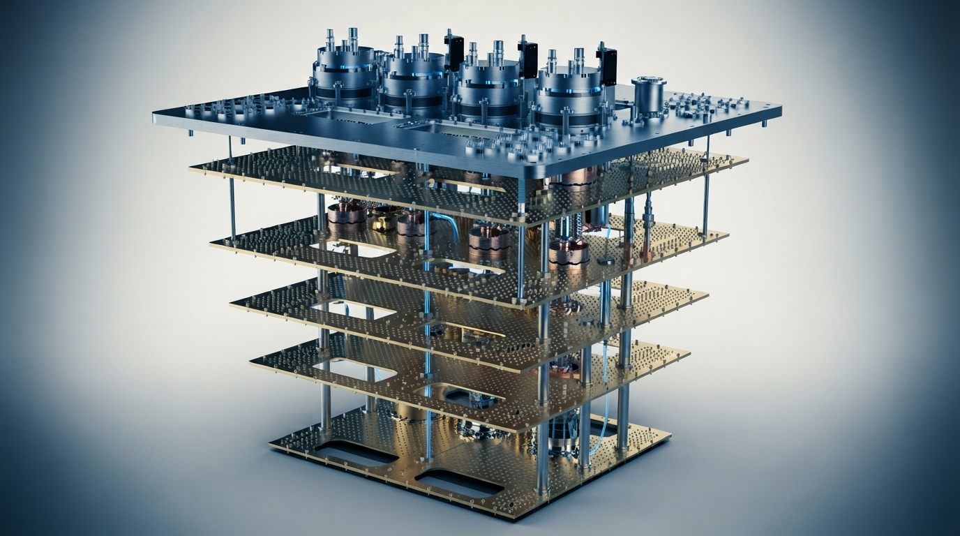 Editorial illustration for Cryogenic Cooling: Dilution Refrigerators and Pulse Tubes in Quantum Computing