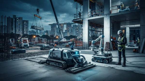Editorial illustration for HDB to Scale Robotics and Automation in BTO Construction from 2027