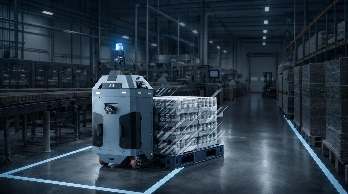 Editorial illustration for Outbound Robots Transform Beverage Warehouse Logistics Amidst Rising Challenges